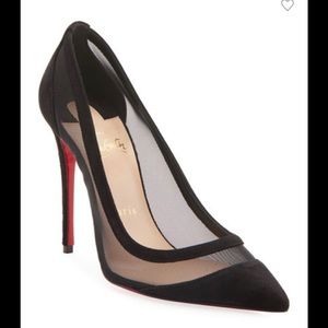 Galativi Suede Mesh Red Sole Pumps